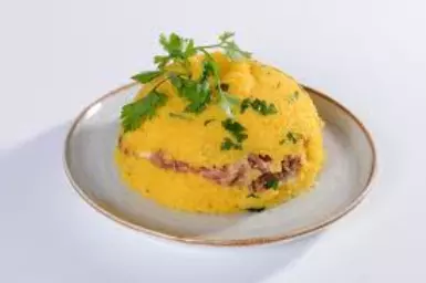 Cuscuz com Presunto e queijo